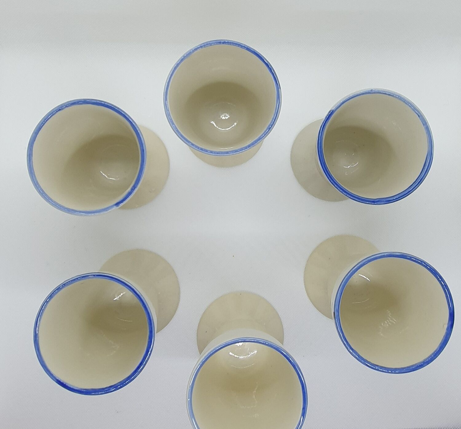 6 hand-painted mazagrans