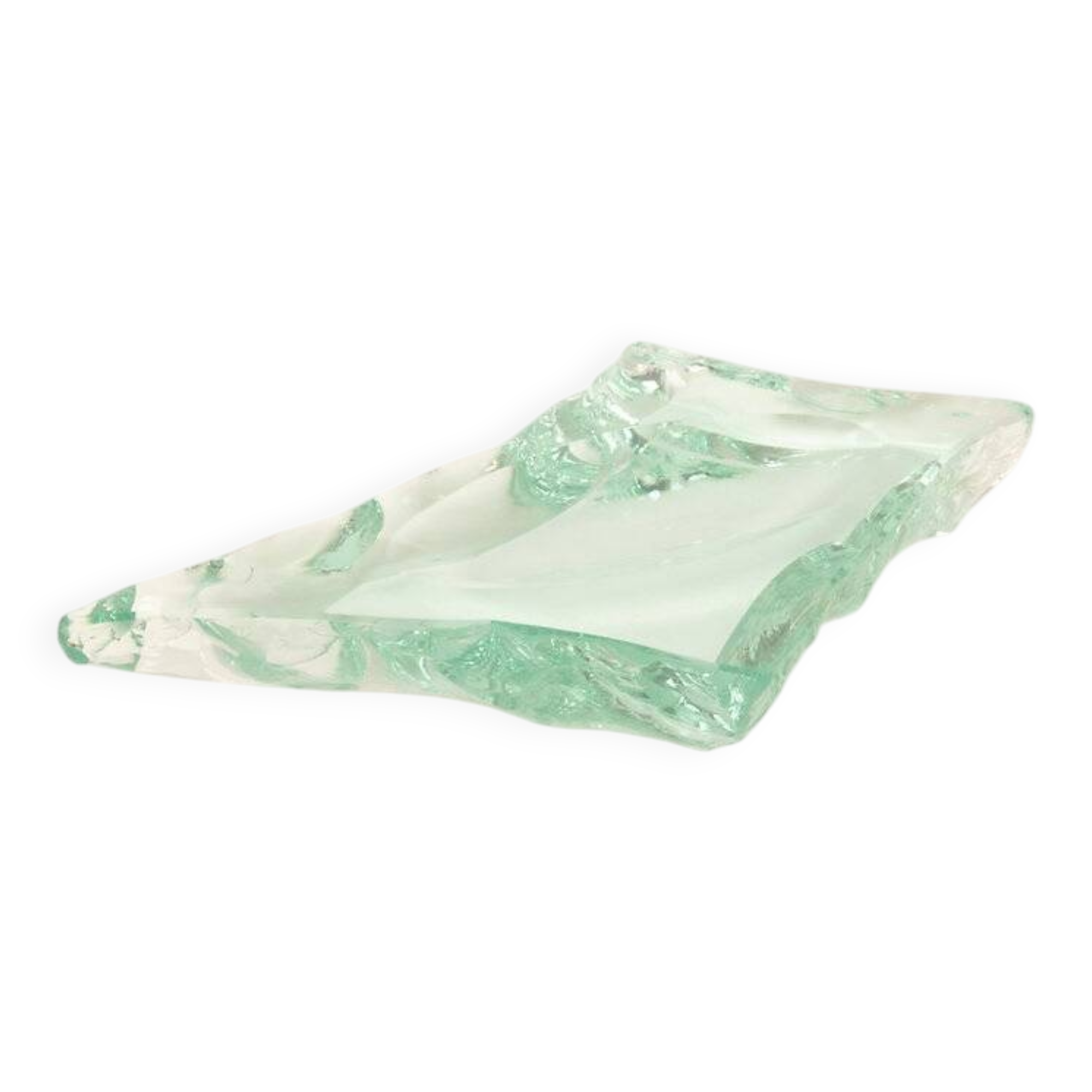 Solid crystal ashtray Fontana Arte Italy 1950s