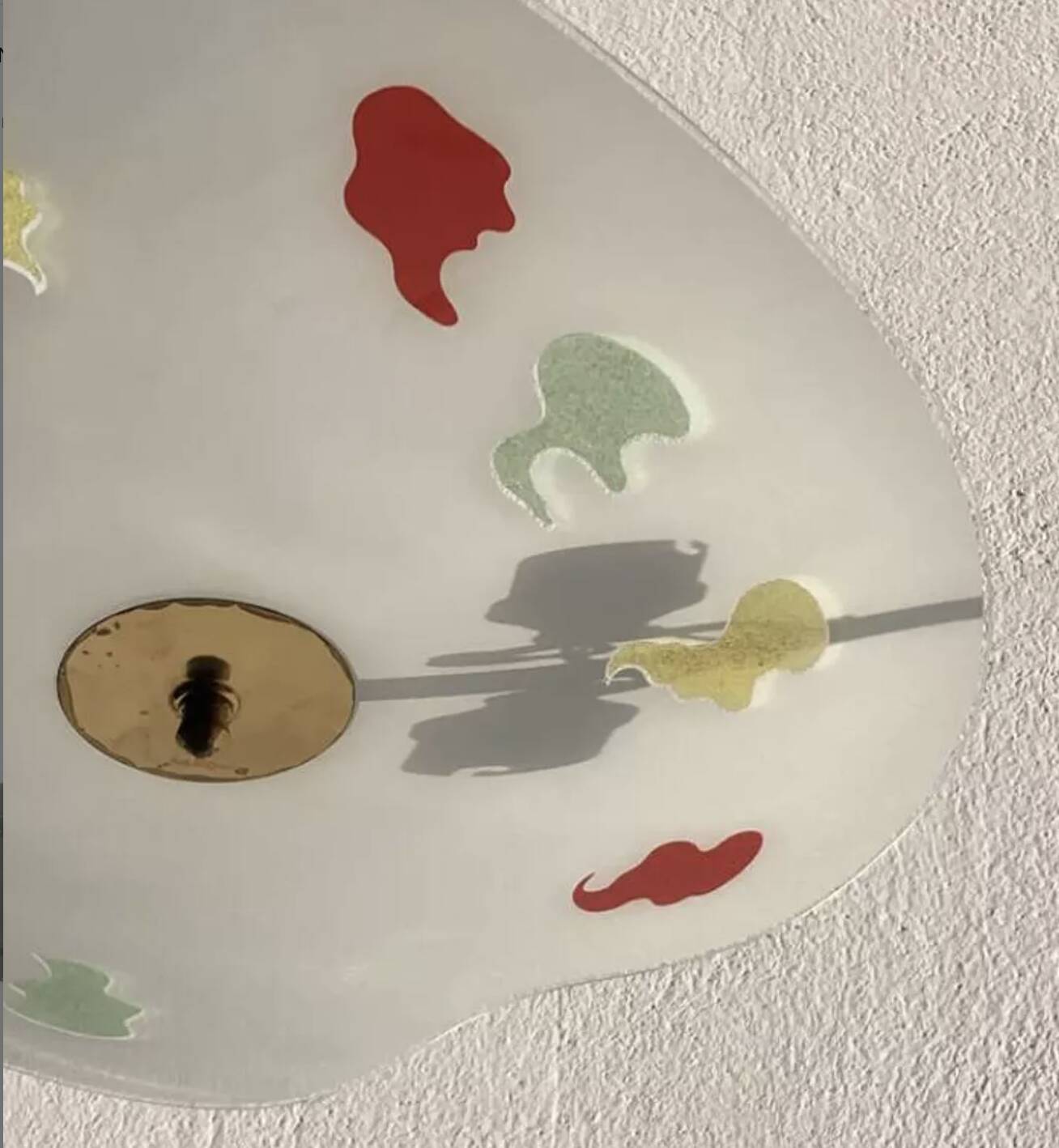 Glass pendant light 1970 Space age