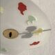 Glass pendant light 1970 Space age