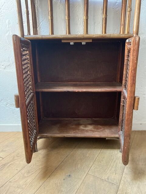 Rattan bamboo stand shelf