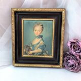 Painting on silk by JB Perronneau