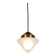 Up to 7 Art Deco brass pendant lights with conical glass shades, Vienna 1930s.