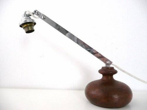 Adjustable Art Deco lamp in metal from the 1920s-1930s.