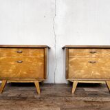 Pair of vintage bedside table and end table