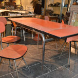 Set table and 4 chairs in the 1960s formica