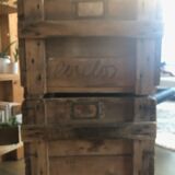 Caisses anciennes type industrielles tout en bois