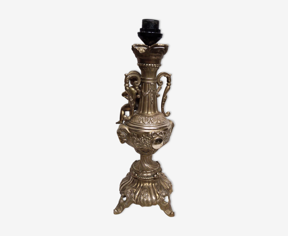 Pied de lampe en bronze 1970