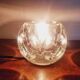 Midcentury Table Lamp Peill & Putzler Ice Cube Glass, Germany, 1970s