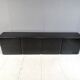 Grand buffet vintage laqué noir, années 70