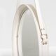 Jacques Adnet original cream leather mirror from around 1940.
