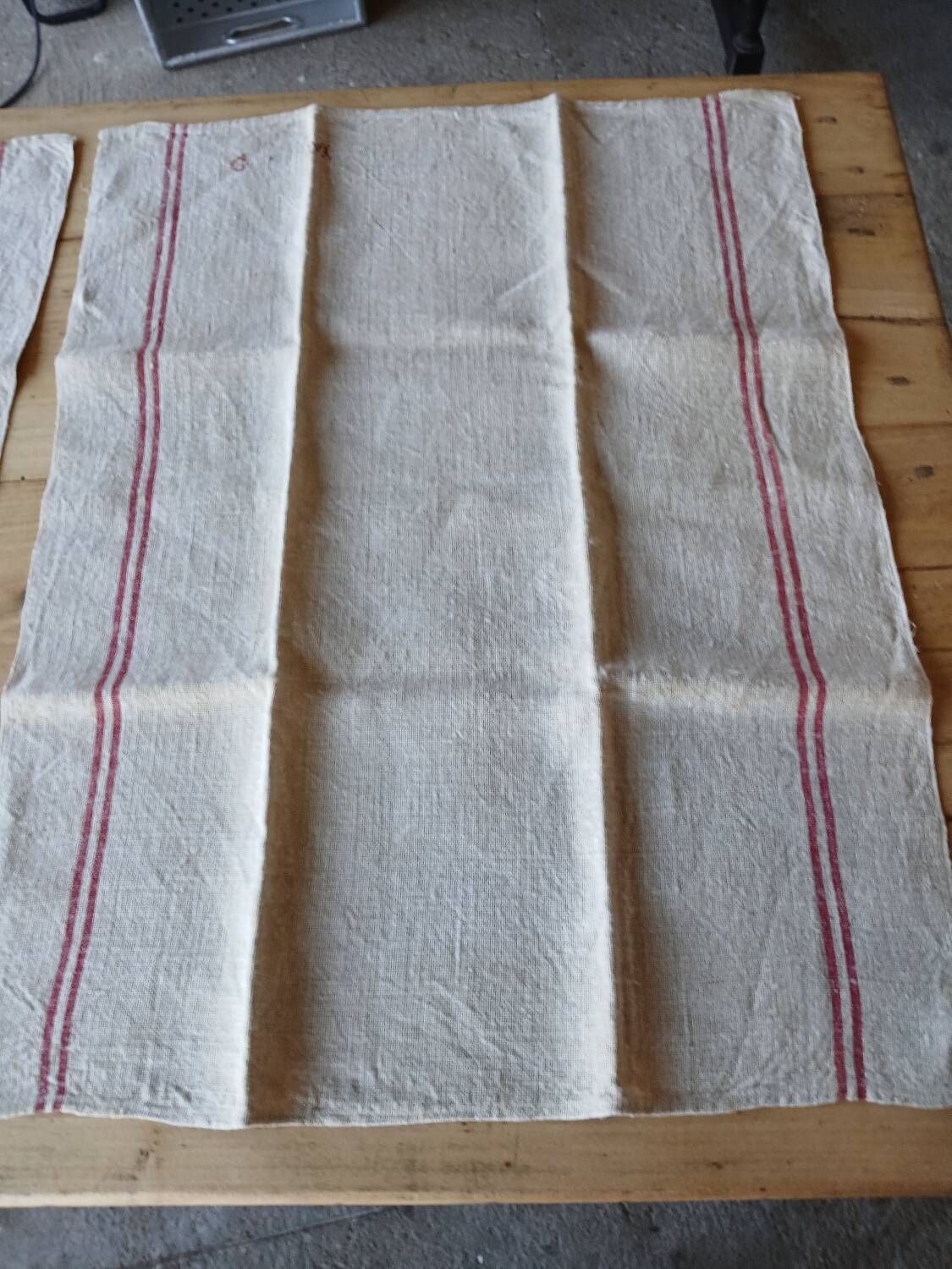 2 old embroidered tea towels