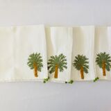 Palm embroidered towels