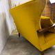 Yellow velvet sofa