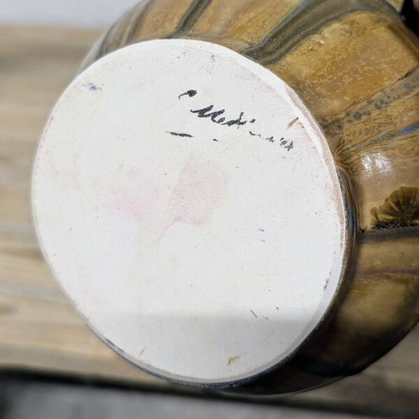 Service en grès émaillé signé Gilbert Méténier