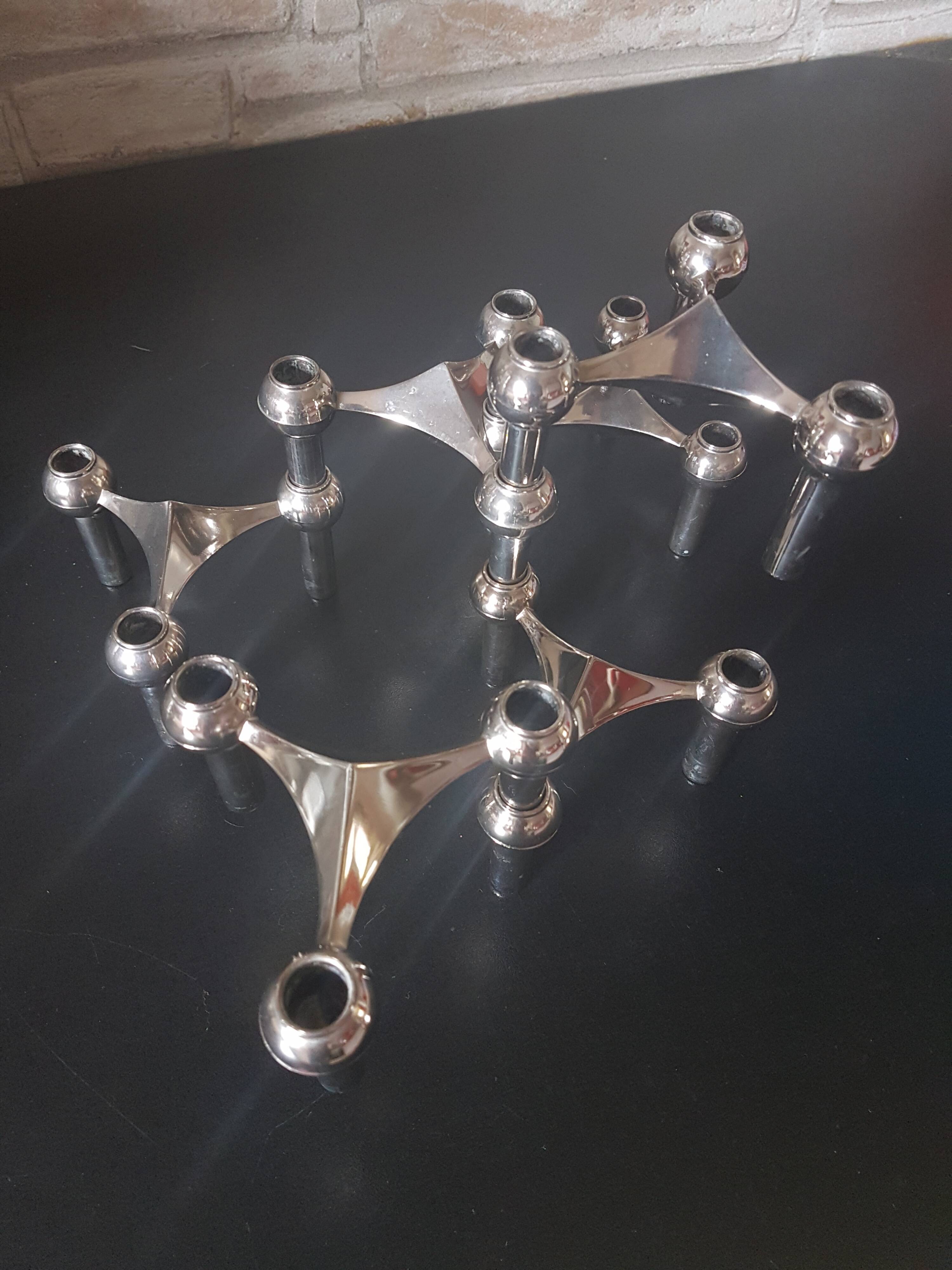 6 candlesticks Nagel design Stoffi