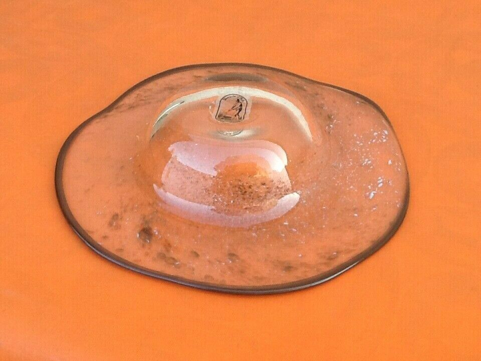 Fruit cup Vintage Design / Atypical shape Blown glass Art glassware