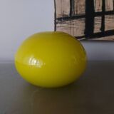 Yellow blown glass vase