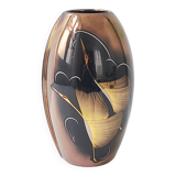 Vintage art deco vase with herons