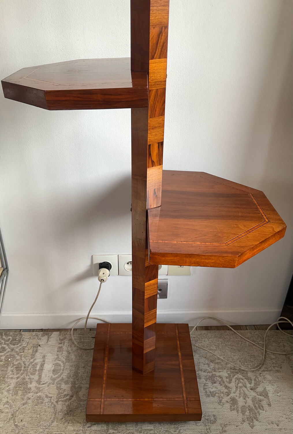De Coene Art Deco floor lamp in marquetry