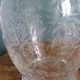 Carafe bottle with a stopper, engraved patterns, Baccarat, Golfe Juan