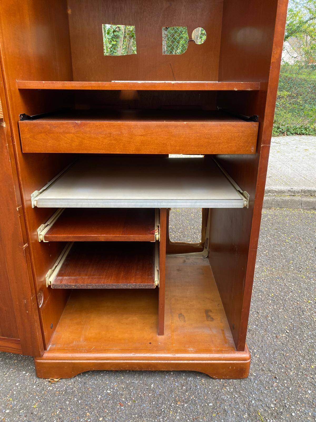 Louis Philippe wardrobe with a solid wood door.