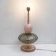 Pair of Geometric Murano Glass Table Lamps in Pink and Green,Sottsass Style