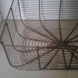 Metal basket with wooden handles