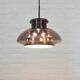 Vintage purple glass pendant lamp by Doria Leuchten 1970