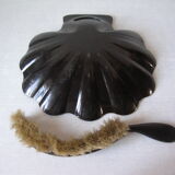 Old garbage pickup shovel brush cardboard boiled mother-of-pearl wood deco japanese