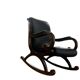Vintage black leather rocking chair