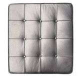 Ottoman Barcelona Original Knoll - Black Leather & Chrome - Design 1929