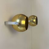 Pair of vintage brass wall lights by PARSCOT, France, 1970