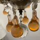 Pink Murano glass tear drop chandelier 1950’s