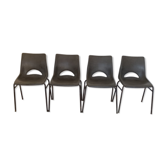 Lot de 4 chaises coque plastique marque Sitting