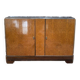 Buffet de style Art Déco en loupe d'amboine et marbre