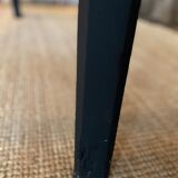 Farm table black charcoal & wood raw