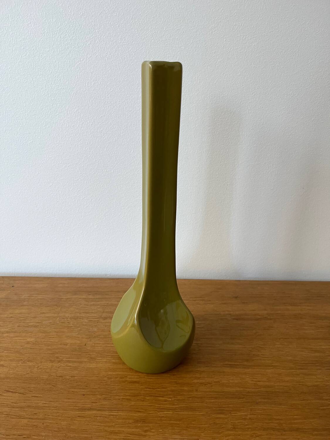 Contemporary khaki ceramic vase