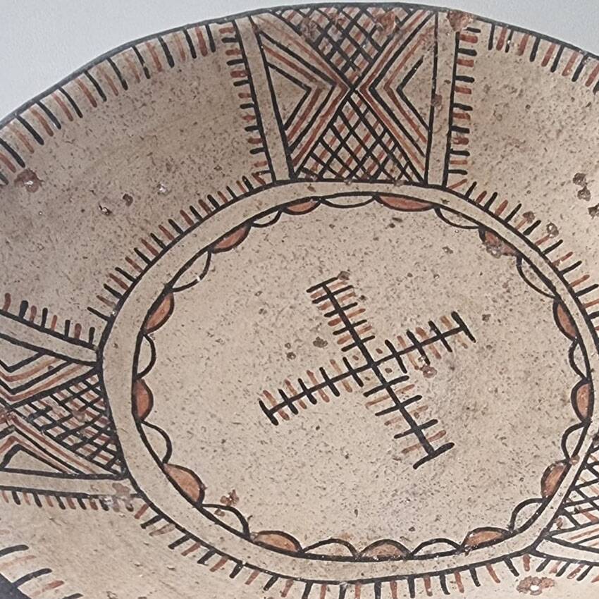 Old Rif pottery salad bowl