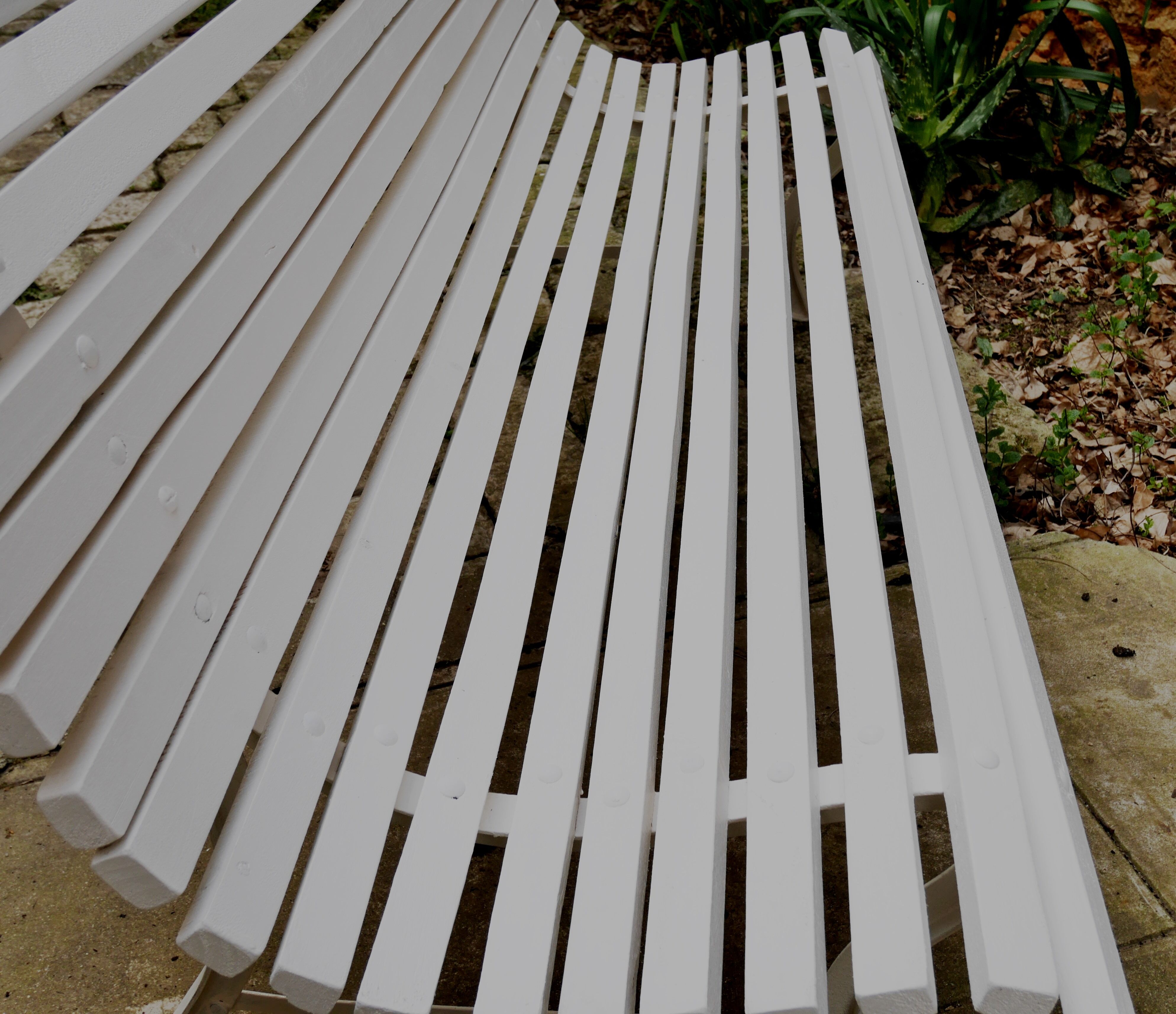 old wood and iron garden bench