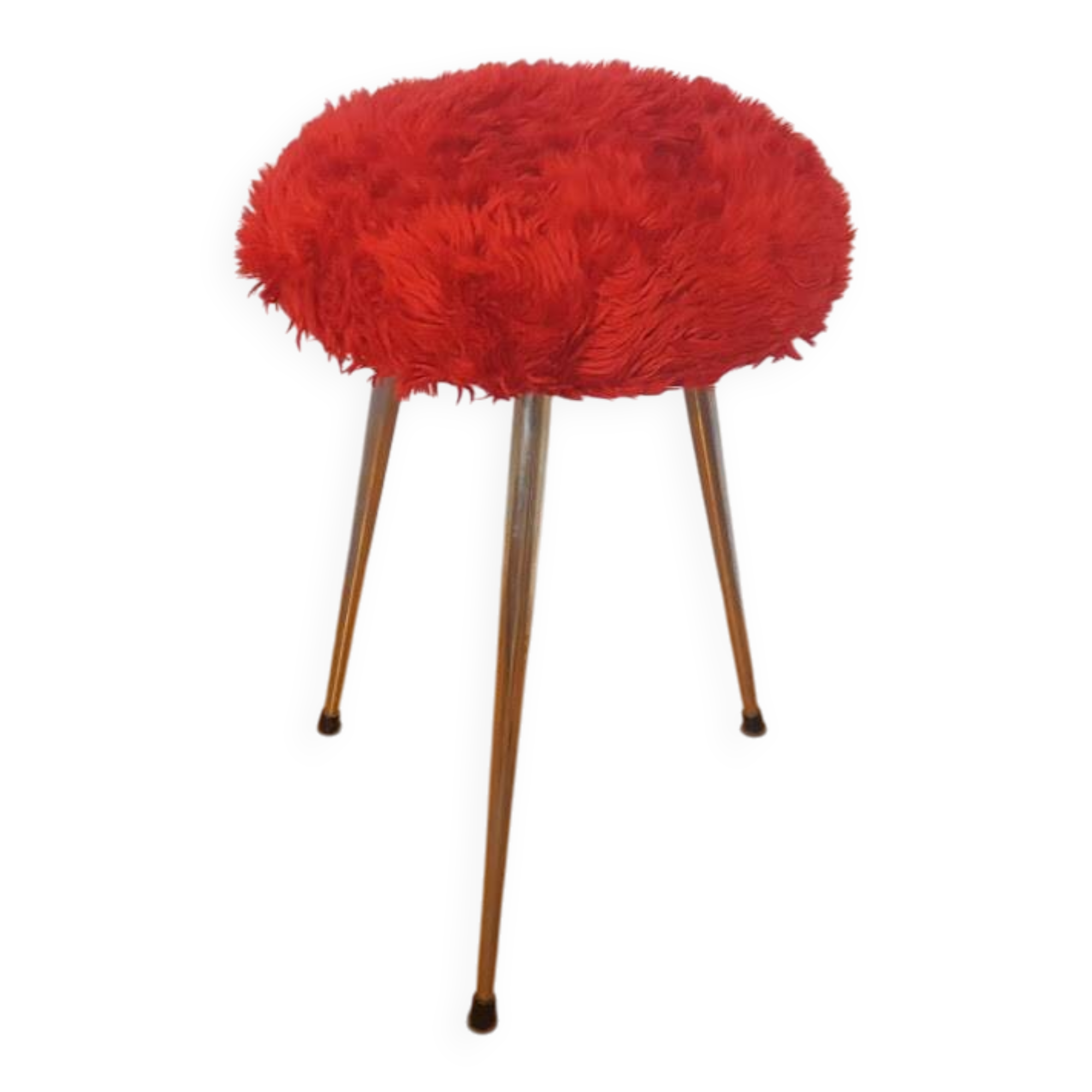 Faux fur stool