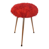 Faux fur stool