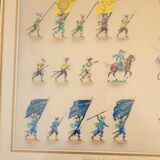 Set of 3 illuminated plates by S. Lemoine