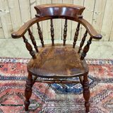 Fauteuil anglais en orme du XIXème