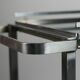 Furniture serves chrome metal and stainless steel 1960s rolling bar
