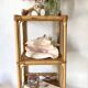 Vintage rattan shelf, bedside or end of sofa