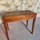 Vintage oak desk – 1970s – Green leather top and 3 drawers