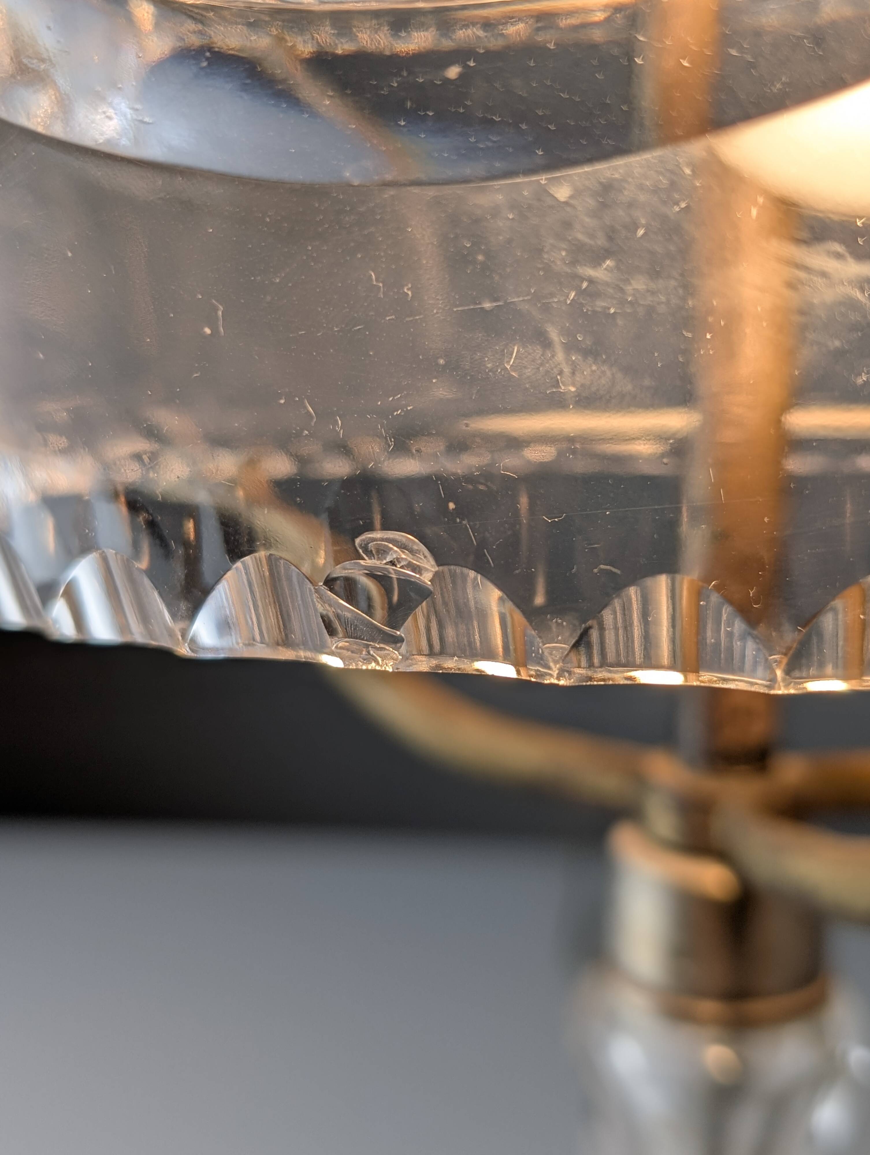 French Art Deco Cut Crystal 'Mushroom' Table Lamp, 1920s