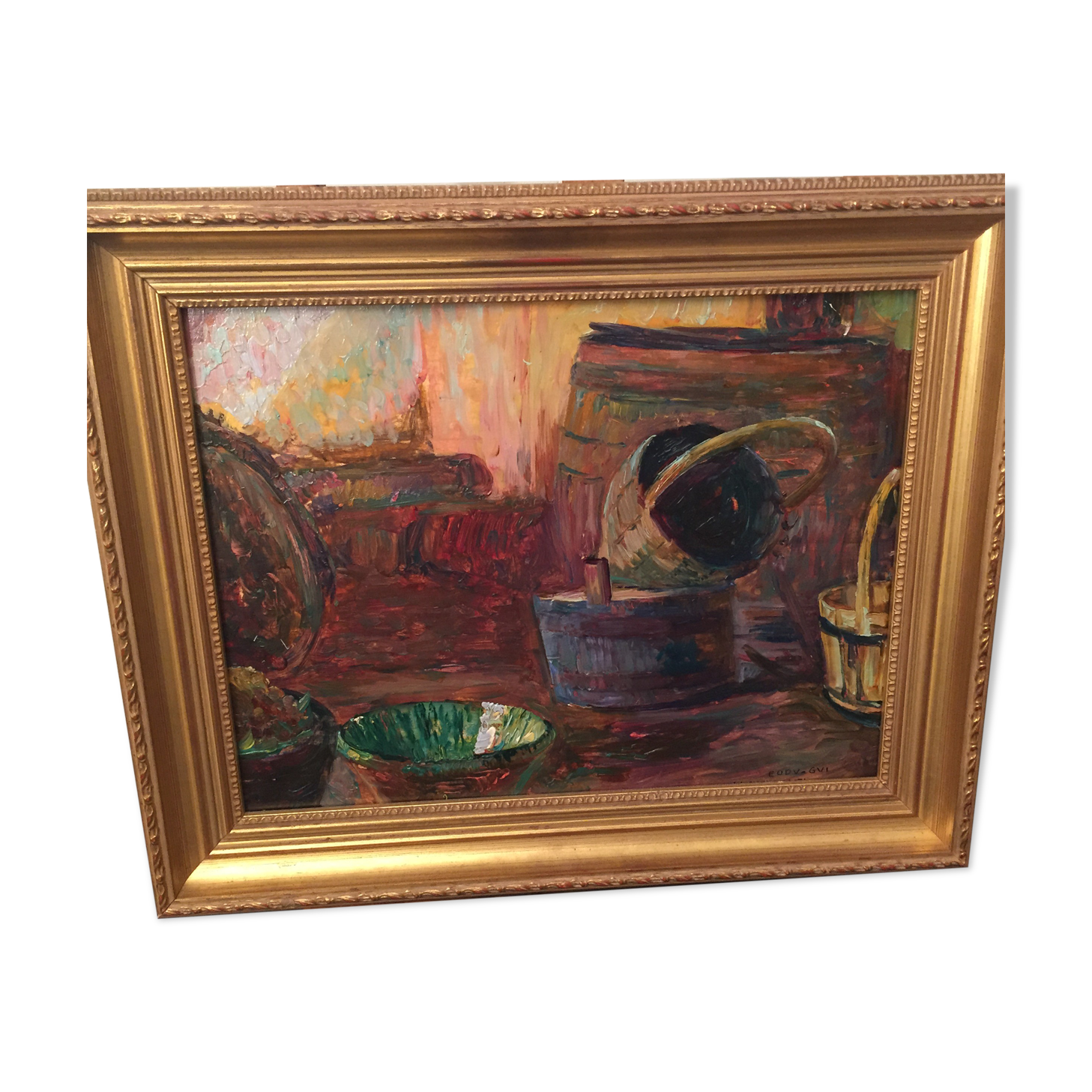 Oil on panel of Octave Guillonnet