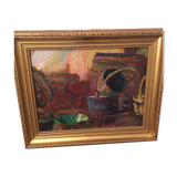 Oil on panel of Octave Guillonnet